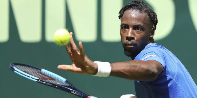 Gaël Monfils beim Novonti Open 2019 in Halle (D). Gaël Monfils
