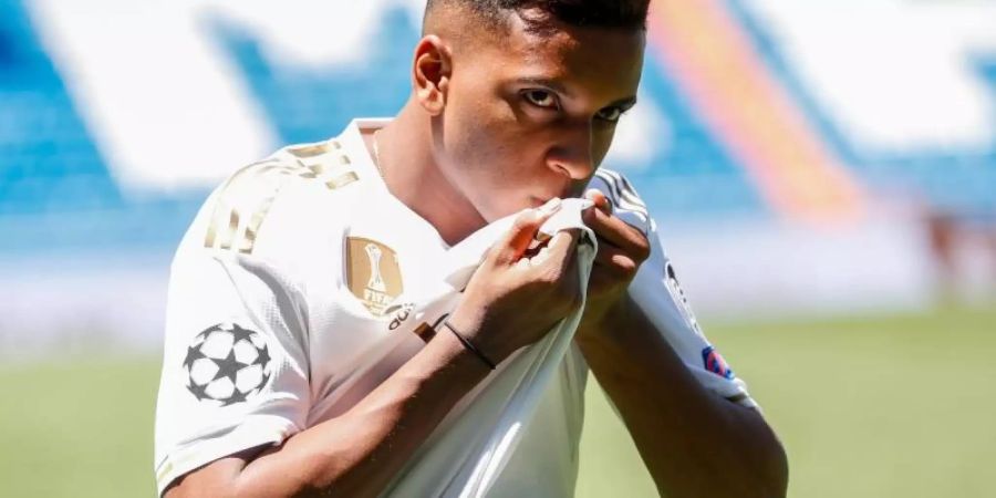 Mit Real Madrid gleich Feuer und Flamme: Neuzugang Rodrygo Silva de Goes. Foto: Sergio R Moreno/gtres