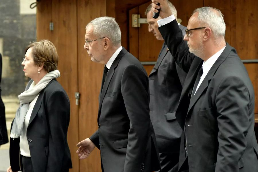 Bundespräsident Alexander van der Bellen erschien ebenfalls zum Requiem.