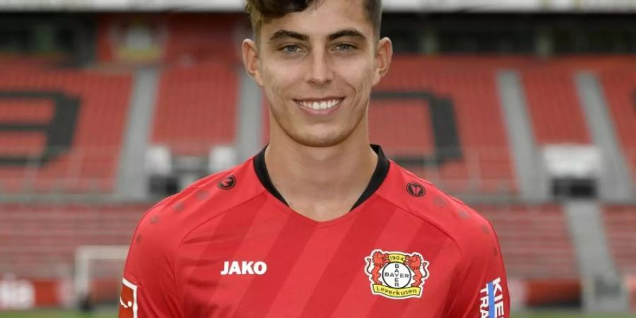 Übernahm das Kapitänsamt bei Bayer Leverkusen: Kai Havertz. Foto: Ina Fassbender/POOL/AFP