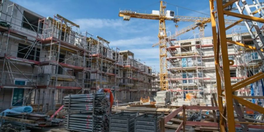 Baustelle für Sozialwohnungen in Hamburg
