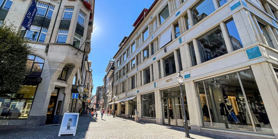 Die Kapellgasse in der Stadt Luzern.