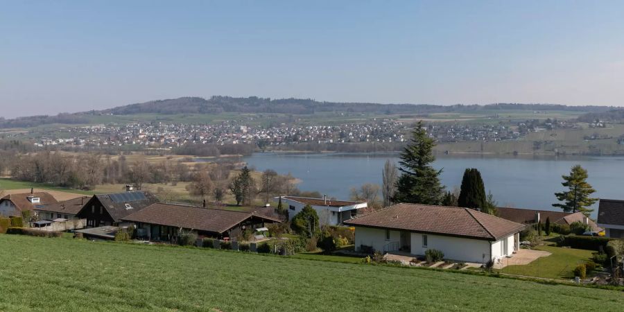 Blick auf den Hallwilersee bei Boniswil (AG).