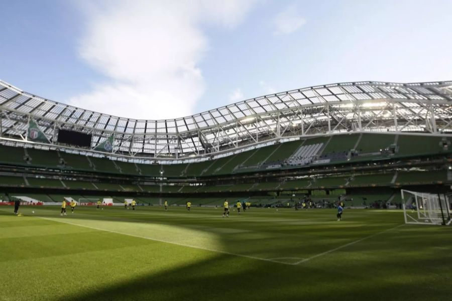 Auch im Aviva Stadium von Dublin finden zunächst drei Gruppenspiele und dann ein Achtelfinal statt.