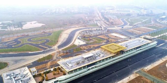 Blick auf die noch im Bau befindliche neue Formel-1-Rennstrecke in Hanoi. Foto: Vietnam Grand Prix Corporation/VGPC /dpa Blick auf die noch im Bau befindliche neue Formel-1-Rennstrecke in Hanoi. Foto: Vietnam Grand Prix Corporation/VGPC /dpa