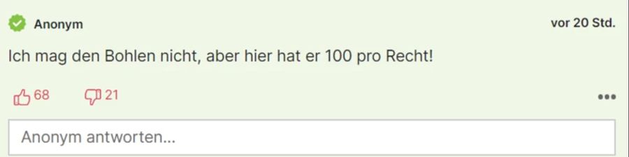 Andere Nau.ch-Leser mögen den DSDS-Juror zwar nicht, geben ihm aber in dieser Sache Recht.