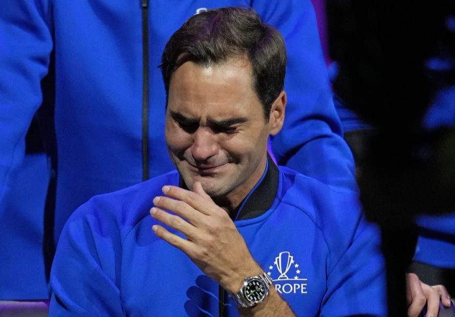 Roger Federer lässt seinen Emotionen am Laver Cup freien Lauf.