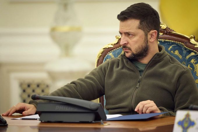 Der ukrainische Präsident Wolodymyr Selenskyj in Kiew. Wolodymyr Selenskyj
