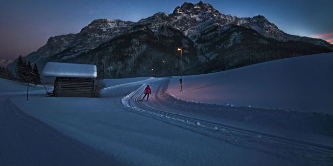 In Hochfilzen können Ski-Langläufer auch nachts ihre Runde drehen. In Hochfilzen können Ski-Langläufer auch nachts ihre Runde drehen.