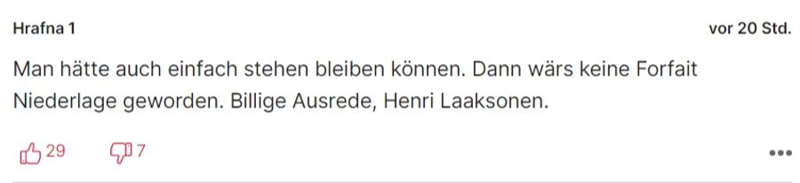Auch dieser Leser glaubt dem Tennis-Profi nicht.