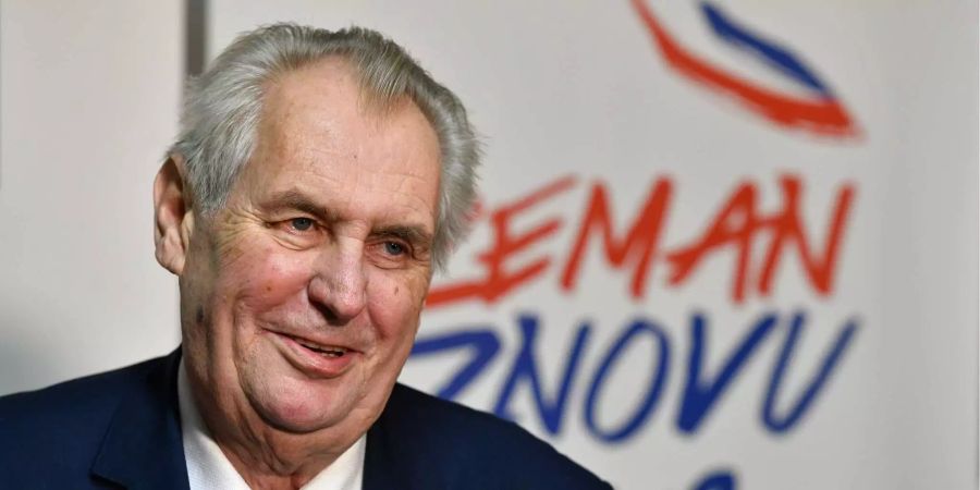 Präsident Milos Zeman bei den Wahlen in Tschechien.