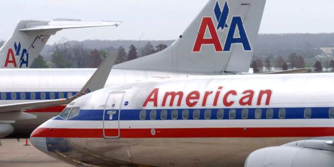 Eine Maschine der American Airlines. alkohol us airlines