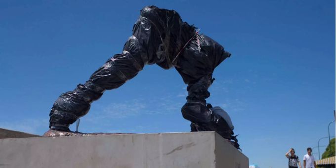 Die Messi-Statue wurde bereits einmal im Januar 2017 beschädigt. Die Messi-Statue wurde bereits einmal im Januar 2017 beschädigt.