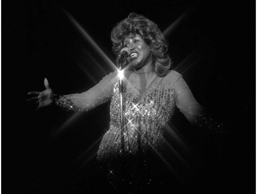 Die Soul-Sängerin Aretha Franklin bei einem Auftritt in Las Vegas im Juni 1978.