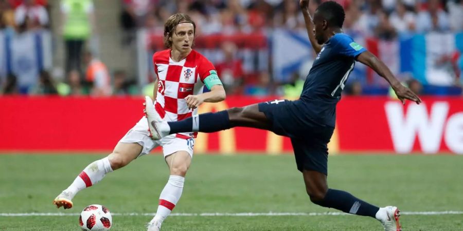 Ein intensives Spiel: Luka Modric gegen Blaise Matuidi