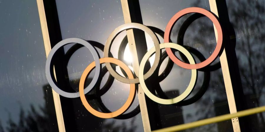 Die Olympischen Ringe des International Olympic Committee (IOC).