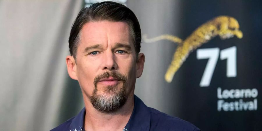 Ethan Hawke, amerikanischer Schauspieler und Regisseur, nimmt im Rahmen des Locarno Filmfestivals an einem Fototermin für den Film «Blaze» teil.