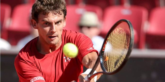 Henri Laaksonen muss sich dem Franzosen Richard Gasquet beugen. Henri Laaksonen muss sich dem Franzosen Richard Gasquet beugen.