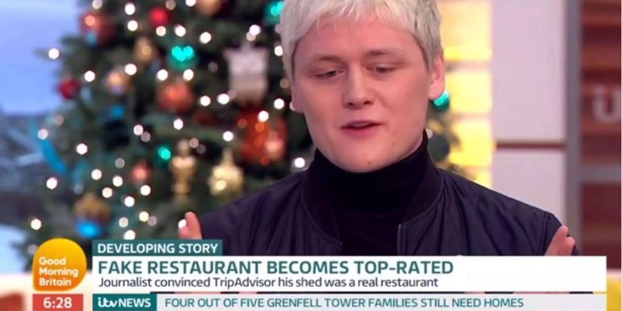 Auch das britische Fernsehen berichtete über Butlers «Fake-Restaurant».