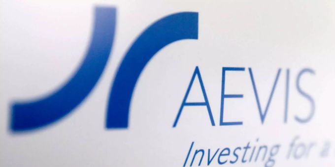 Das Logo der Privatklinik- und Hotelgruppe Aevis Victoria, früher Aevis Holding SA genannt. Aevis Holding SA