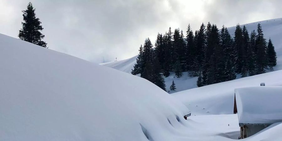 Die Schneefallgrenze liegt am Samstag bei 800 bis 1000 Metern.