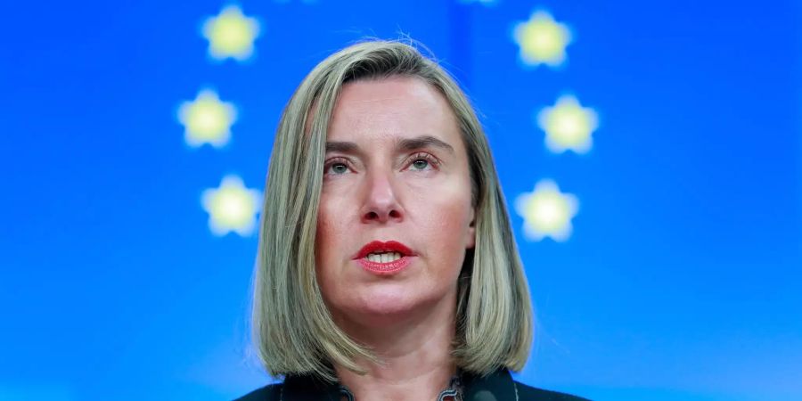 Federica Mogherini bei einer Sitzung.