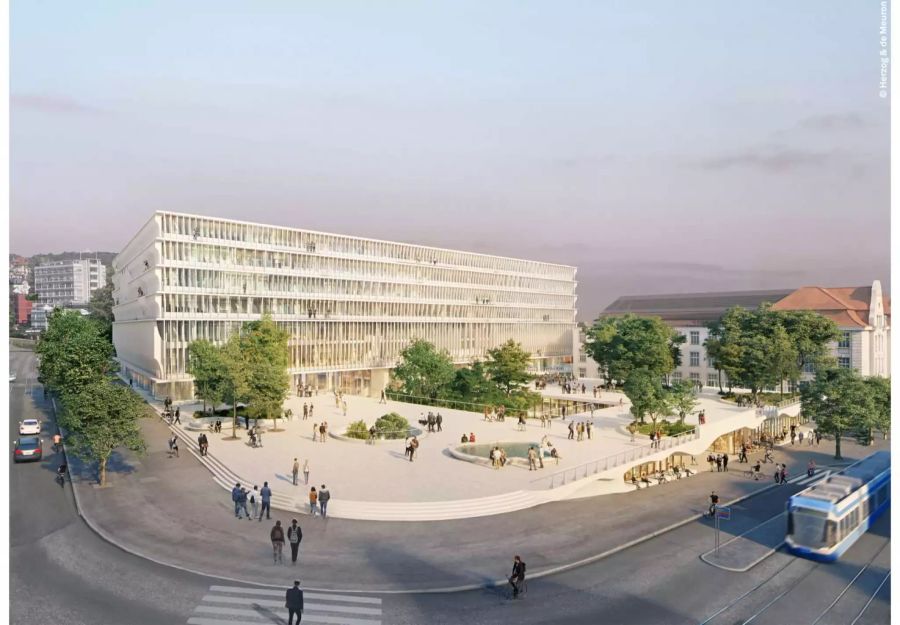 Das FORUM UZH von Herzog & de Meuron wird der Prestige-Bau des Zürcher Hochschulquartiers.