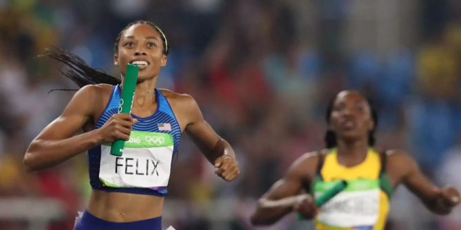 US-Sprinterin Allyson Felix bei der Olympia in Rio.