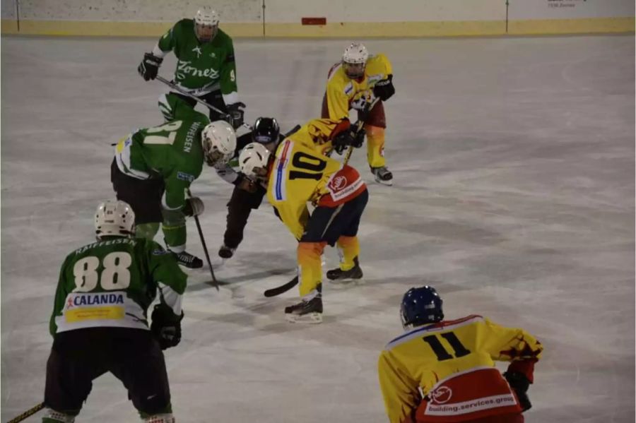 Der SC Celerina in einem Auswärtsspiel (Archivbild). Foto: zVg