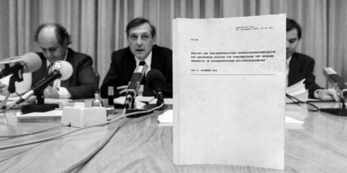 Das VBS konnte die Handakten zur Administrativuntersuchung von Untersuchungsrichter Pierre Cornu nicht finden. P-26 Konferenz