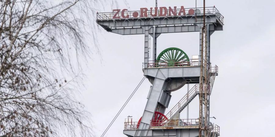 Fördergerüst der Kupfermine