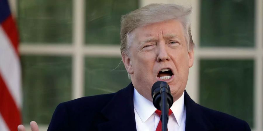 Donald Trump, Präsident der USA, spricht.