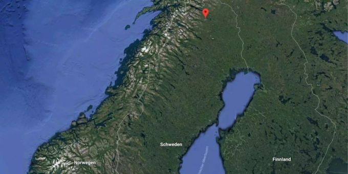 Kiruna ist im Norden Schwedens.
