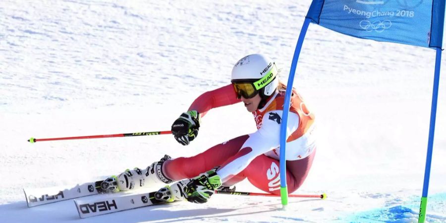 Trotz starkem zweiten Lauf: Holdener verpasst eine Medaille im Riesenslalom.