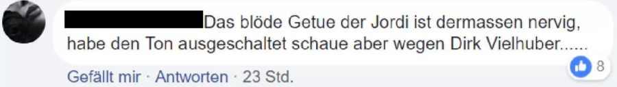 Noch während der Sendung hagelt es Kritik auf der Facebook-Seite der Show.