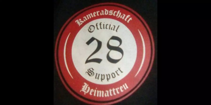 Das Logo der rechtsradikalen Organisation «Kameradschaft Heimattreu». Die Zahl 28 steht für die Buchstaben B und H (Blood and Honour).