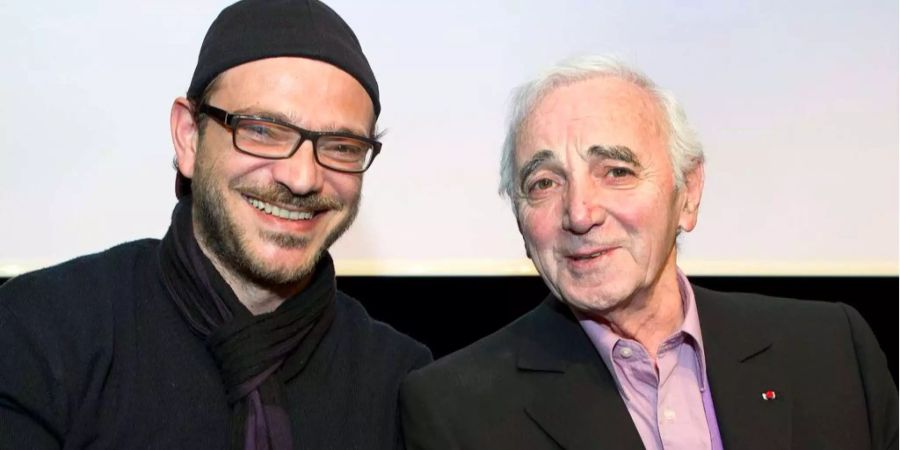 Der Armenische Künstler Melik Ohanian (l.) und der Botschafter Armeniens in der Schweiz, Charles Aznavour.