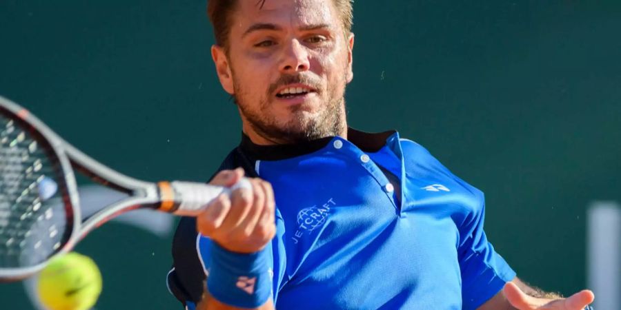 Stan Wawrinka fightet in Genf um jeden Ball, es gelingt ihm wenig.