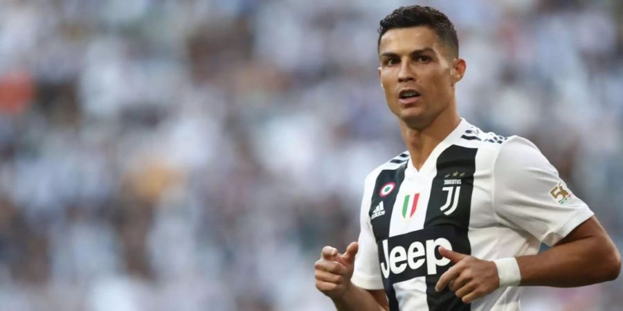 Cristiano Ronaldo bewegt sich während eines Spiels mit Juve.