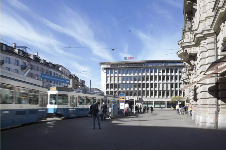 Blick auf den Finanzplatz in Zürich - Keystone