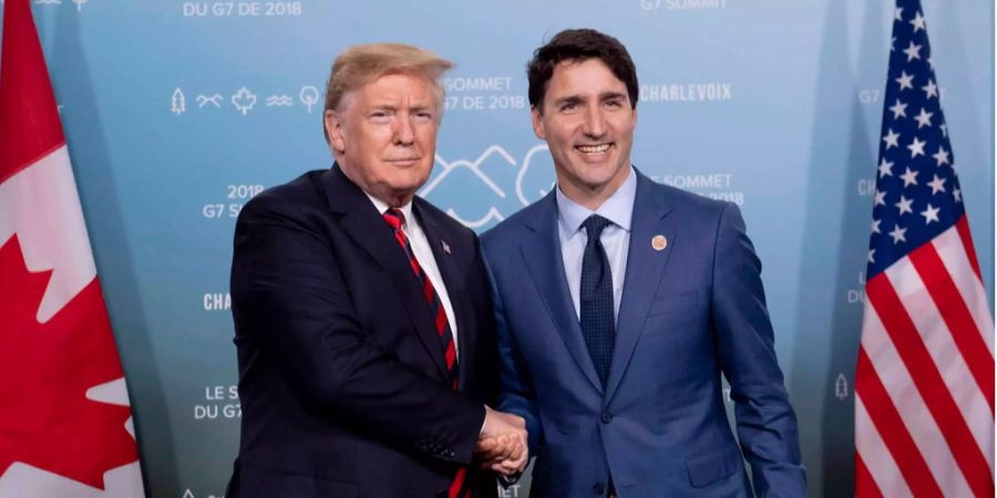 US-Präsident Donald Trump und Justin Trudeau, der Premierminister Kanadas.