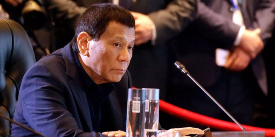 Rodrigo Duterte an einer internationalen Konferenz.