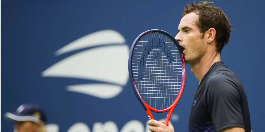 Andy Murray reagiert nach einem verlorenen Match an den US Open.