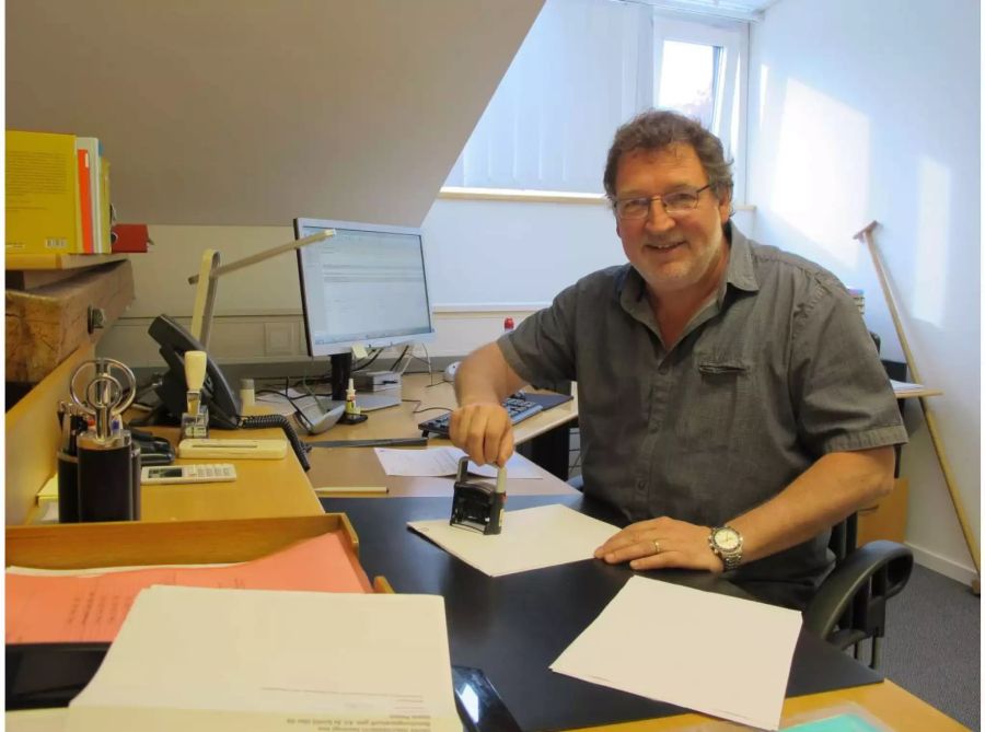 Rolf Götz in seinem Büro - zvg Gemeinde Herisau