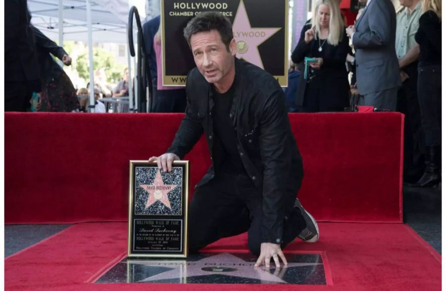 David Duchovny erhielt im Januar 2016 einen Stern auf dem "Walk of fame".