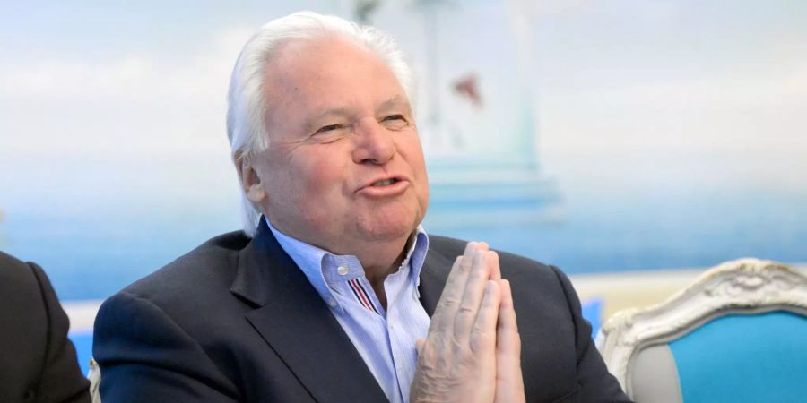 Eckart Witzigmann nimmt an einer Pressekonferenz anlässlich des Benefiz-Fussballspiels «First Liga for Charity» teil.