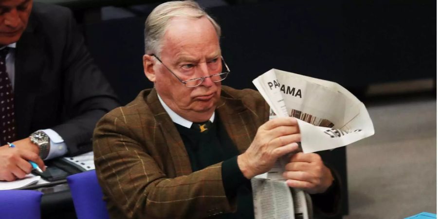 AfD-Parteivize Alexander Gauland im deutschen Bundestag.