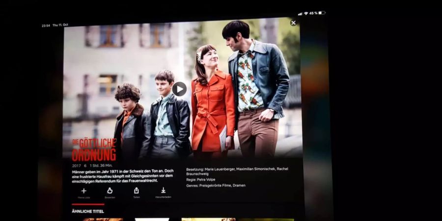 Wer sich in Deutschland bei Netflix einloggt, kann sich den beliebten Schweizer Film zu Gemüte führen.