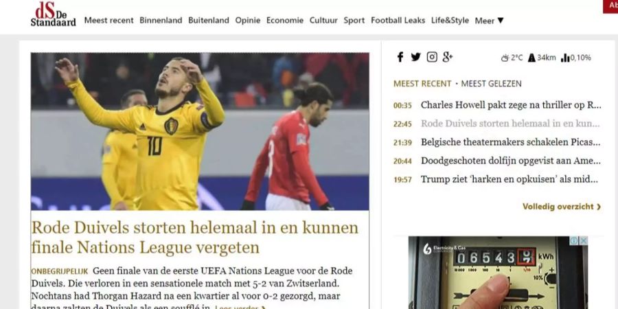 Die belgische Zeitung «De Standaard» spricht von einem «völligen Zusammenbruch» der Roten Teufel.