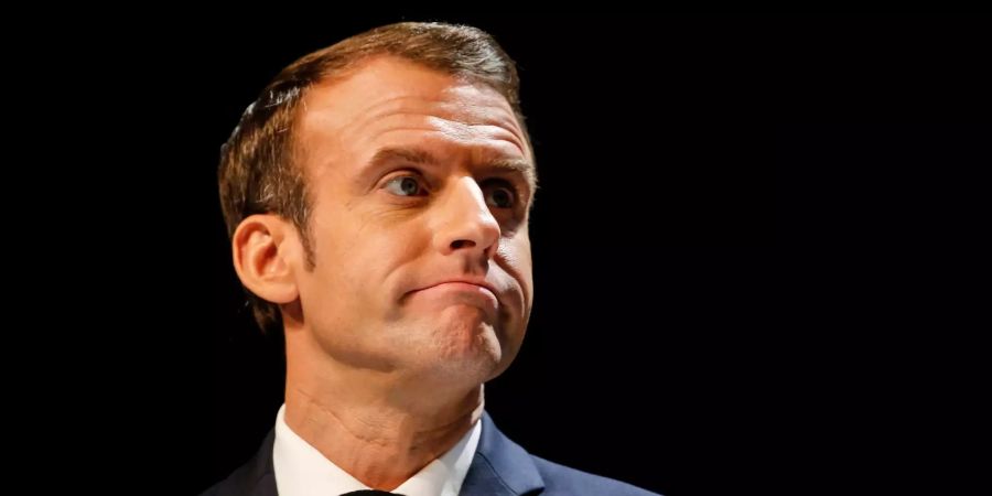 Frankreichs Präsident Emmanuel Macron bei seinem Staatsbesuch in Belgien.